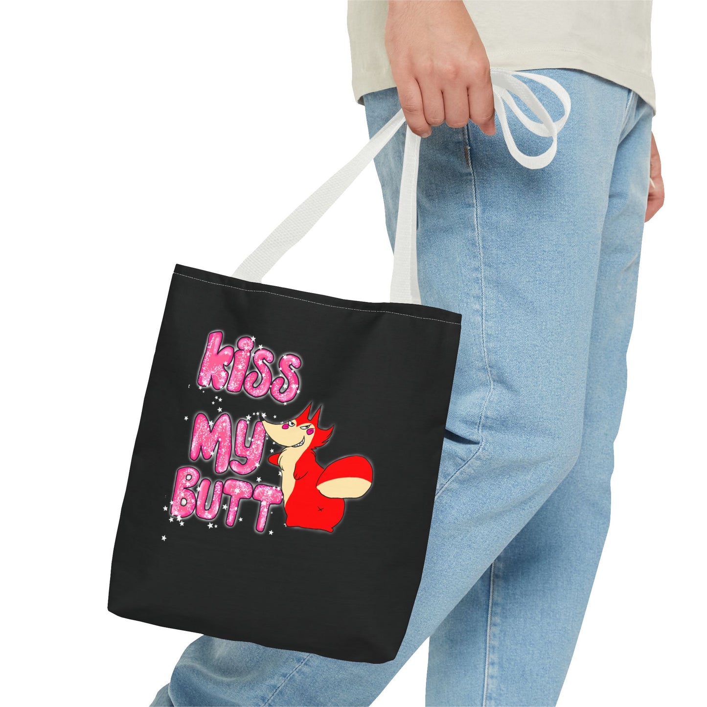"Kiss My Butt" Tote Bag (AOP)