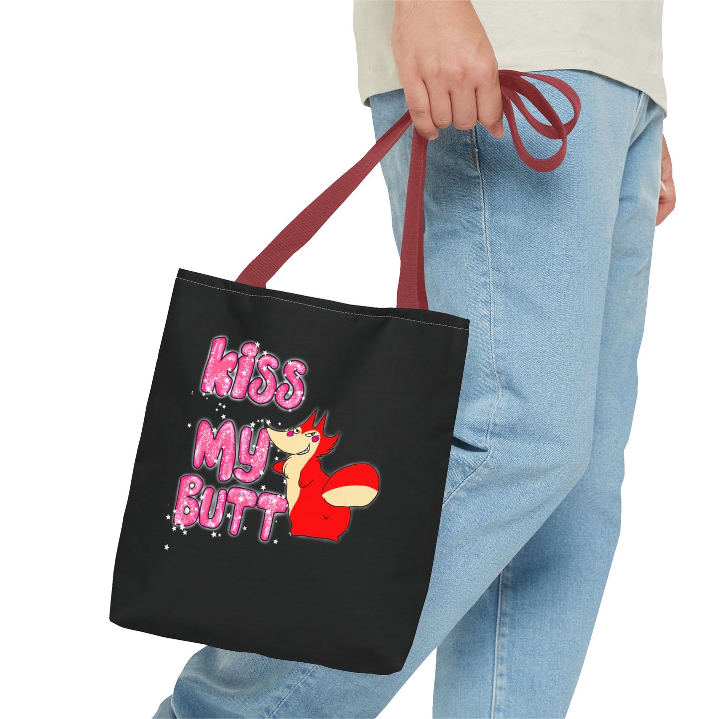 "Kiss My Butt" Tote Bag (AOP)